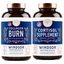 WINDSOR BOTANICALs Bloccatore di cortisolo e bruciatore multi collagene - Beauty and Mood Support Bundle