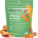 De-Stress Gummies mit American Ginseng, Turmeric und Goji - Assist mit Stress Relief & Mood Boost, All-Natural Relaxation, Low-Sugar, 45 Vegan Gummies, Passionsfrucht (45 Gummies (Pack von 1))