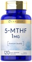 Carlyle 5-MTHF L Methylfolate 1mg | 120 Kapseln | Non-GMO & Gluten Free Supplement | Premium Qualität