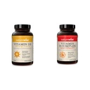 NatureWise Vitamin D3 5000iu + Vitamin B Complex for Cellular Energy, Healthy Bones and Teeth, Muscle Function, Immune and Nervous System Support - 30 + 60 Count