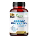 Humming Herbs Sodium Butyrate Capsules 4-in-1 Digestive Support with L-Glutamine + Prebiotic Inulin + Probiotic Blend (10 Billion CFU) Vegetarian 180 Count