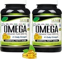 Natural Omega 3-6-9 Blend mit DPA, EPA, DHA, ALA und GLA - Bio Flax Seed und Wild Caught Fish Oil - Über 2.800 Milligram Strength - Glutenfrei - Made in the USA - 60 SoftGels (Pack mit 2)