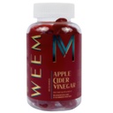 WEEM Apple Cider Essiggummis - Natürlich, Vegan ACV mit Folsäure- Glutenfrei - Vitamin B12 - Premium Detox & Weight Supplement- Hilft Verdauung für Frauen und Männer