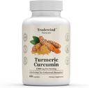 Kurkuma Curcumin 1300mg - Premium Kurkuma mit 95% Curcuminoiden & BioPerine Black Pepper Extract - Enhanced Absorption - Non-GMO - 60 Gemüse Kapseln - Made in USA