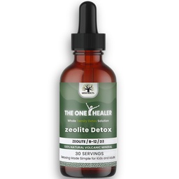 The One Healer Zeolite Detox for Kids & Adults – Pure Zeolite Drops with Methyl B12 and Vitamin D3 for Heavy Metal Detox and Full Body Cleanse – Advanced Natural Formula -1.1oz Liquid Drops Supplement