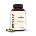 Natural Moringa Leaf Powder Capsules - 800mg, Vegan, Non GMO, 3rd-Party Tested, Gluten-Free, Immune Super Food with Essential Vitamins & Antioxidants, 60 Capsules