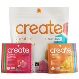 Create Creatine Gummies – Single-Serve Packs – 30ct – Variety Pack | NSF Certified for Sport – Made with Creatine Monohydrate, Vegan & Gluten-Free, Anti-Melting Formula, 3 Gummies per Pack