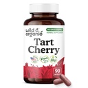 Wild & Organic Tart Cherry Capsules 600 mg - Uric Acid Support - Tart Cherry Extract Supplement - Prunus Cerasus Fruit Powder - 90 Days of Supply - Vegan, No Fillers, Non-GMO - 90 Count