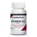 Kirkman - Vitamin D3 1000 IU - 120 Kapseln - Unterstützt Immun-Gesundheit - hilft, starke Knochen zu bauen - Hypoallergen