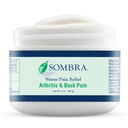 Sombra Warm Pain Relief Gel, Warm Relief for Arthritis and Chronic Pain Pre-Workout Muscle Rub Vegan Formula Free of Artificial Fragrances, Dyes, NSAIDs, Wax, Petroleum, Alcohol - 4oz Jar