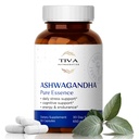 TIVA Ashwagandha Kapseln 650mg mit schwarzem Pfefferextrakt – Natürliche Unterstützung für Stress, Stoffwechsel, Immunfunktion & Stimmung – Vegan, Non-GMO, Lab-Tested – 60 Kräuterkapseln