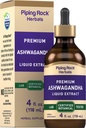 Piping Rock Ashwagandha Liquid Drops | 4 fl oz | Premium Kräuterwurzel Extrakt | Alkoholfreie Tinktur | Vegetarisch, Non-GMO, Glutenfreie Ergänzung