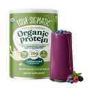 Vier Sigmatic Bio pflanzlichen Protein-Pulver Unflavored Protein mit Lion’s Mane, Chaga, Cordyceps und mehr | Clean Vegan Protein Elevated für Gehirn-Funktion und Immununterstützung | 16.9 oz