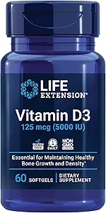 Lebensverlängerung Zwei-Per-Day 120 Tablet Multi-Vitamin & 60 Softgel 5000 IU Vitamin D3 Supplement Bundle