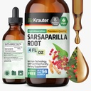 BIO KRAUTER® Sarsaparilla Root for Detox Cleanse & Liver Support - Natural Sarsaparilla Extract 4 Fl.Oz - Liver Supplement for Cleanse, 56-Day Supply, Alcohol & Sugar Free