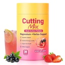 Cutting Drink Mix - Supports Satiety Signaling, Energy & Gut Health | Yerba Mate, 5-HTP, Magnesium, Berberine & FOS | Strawberry Açaí Flavor | Vegan, Sugar-Free, 30 Sticks
