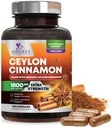 Organic Ceylon Cinnamon Supplement 1800mg - Certified Organic Ceylon Cinnamon Powder Pills - Energy & Heart Support für Damen und Herren, in den USA, Antioxidans, Glutenfrei, Non-GMO - 180 Kapseln