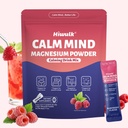 Bedtime Magnesium Drink Mix for Relaxation & Sleep Support – Raspberry Flavor with Ashwagandha, L-Theanine & Vitamin D3 – Calm Powder for Nighttime Wellness – 20 Packets