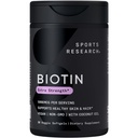 Sportforschung® Biotin 5.000mcg mit Bio Kokosöl - Biotin (Vitamin B7) für gesunde Haut- und Haarunterstützung* - für Damen und Herren - Vegan, Non-GMO, Gluten & Soy-Free - 30 Veggie Softgels