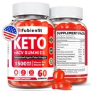 Keto ACV Gummies 1500MG Keto Gummies Organic Apple Cider Vinegar Advanced Formulated with Pomegranate Beet Juice Powder B12 Vegan Non GMO, Natural Lemon Flavor(120 C)