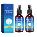 Magnesium Spray, Pure Magnesium Oil Spray for Feet, Leak-Proof Portable Package, Magnesium Oil Body Care Natural Formula, Easy to Absorb and Soothe, 2 fl oz(2 Pack)