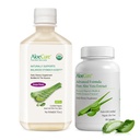 AloeCure Digestion Support Pack - Grape Flavor Aloe Juice 1btl, Aloe Vera Capsules 30 caps