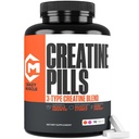 Crazy Muscle Creatine Pillen, 5g 3X Pure Creatine Monohydrate, Pre Workout Bulk Muskelmasse Gainer, hohe Absorption leicht zu nehmen DreiAtine 3 Typ Optimum Leistung für Lean Growth, 90 Tabletten