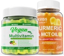 Bio Turmeric Gummis 1000mg mit Vegan Multivitamin für Damen Männer