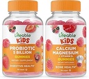 Lebensfähige Probiotika 5 Billion Kinder + Calcium Magnesium Kids, Gummie Bundle - Große Verkostung, Vitamin-Ergänzung, Glutenfrei, GMO frei, Kaugummi