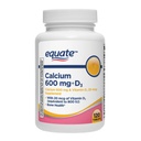 Equate Calcium 600 mg + Vitamin D3 20 mcg (800 IU) Tablets, Dietary Supplement, 120 Count Sticker