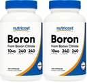Nutricost Boron Capsules 10mg, 240 Vegetarian Capsules, Gluten Free and Non-GMO (Pack of 2)