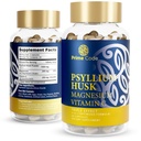 Prime Code [ 3 in 1] Psyllium Husk Kapseln mit Magnesium Citrat und Vitamin C | Psyllium Husk Kapseln 1000mg | Magnesium Citrat 200mg | Vitamin C 250mg | Non-GMO | Gluten & Soy Free | Vegan