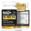Liposomal NAD Supplement 10,707mg Extra Strength NMN Alternative + Green Tea for Women & Men w/Urolithin A, Resveratrol, CoQ10, Alpha Lipoic Acid