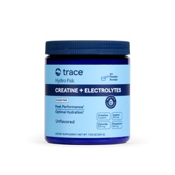 Trace Minerals Creatine + Electrolytes Powder - Creatine and Mineral Hydro Pak Supports Hydration, Brain, Muscles, and Endurance - Vegan - Unflavored - 30 Servings