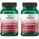 Swanson Resveratrol Complex - Herbal Supplement Promoting Cardiovascular Health & Protection - Natural Formula Promoting Natural Health & Wellness - (60 Capsules) (2 Pack)