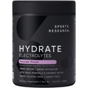 Sport Research® Hydrate Elektrolyte Pulver - Sugar-Free & Naturally Flavored with Vitamins, Minerals, and Coconut Water - Unterstützt Hydration - Passionsfrucht - 90 Servierungen