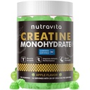 Nutravita NSF Certified Creatine Gummy - Creatine Monohydrate Gummies for Men & Women-5g of Creatine Monohydrate per Serving - Sugar Free,Vegan, Apple Flavor, 120 Count