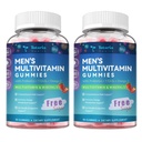 Totaria 2 Packs Sugar Free Multivitamin for Men with Omega 3, Probiotics, Mens Multivitamins Gummies w/Methylated B Complex, BCAA, Lycopene, Zinc, for Daily Energy, Immune, Heart, Iron Free
