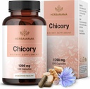 HERBAMA Chicory Root Fiber Capsules - 1200mg Chicory Root Powder for Gut Cleanse & Digestive Support - Vegan, Non-GMO Inulin Prebiotic Fiber Supplement