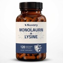 Monolaurin and Lysine Supplement, Coconut-Derived Monolaurin & Amino Acid Formula, 120 Capsules