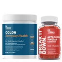Dr. Tobias Apple Cider Essiggummis & Colon Jeden Tag Gesundheit - Tägliche Verdauung, Detox und saubere Unterstützung mit ACV Gummies & Psyllium Husk Pulver