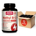 Jarrow Formulas Maximale Stärke Methyl B-12 5000 mcg, Nahrungsergänzung für Zelluläre Energieproduktion und Gehirngesundheitsunterstützung, 60 Kirsch-Flavored Chewable Tablets, 60 Tage Versorgung, Packung mit 12
