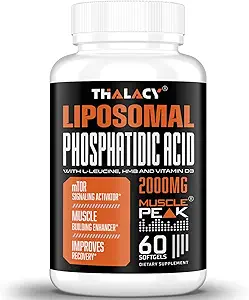 2000mg Liposomal Phosphatidic Acid Muscle Builder (PA), Hohe Absorption Muskelaufbau Ergänzungen für Männer & Frauen | Muskelaufbau, mTOR Proteinsynthese & Lean Muskel, Stärke, 6 Pack