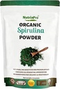 USDA Bio Spirulina Pulver für Saft- und Glattmischung; 100% natürlich und Glutenfrei, mit hohem Protein, Vitaminen, Antioxidantien und Mineralien (12 Unzen) (1)