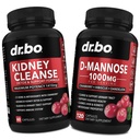 Kidney Cleanse & D Mannose Ergänzungen - Kidney Detox Support Supplement, D-Mannose 500mg 1000mg Kapseln - DMannose & Natural Cranberry zu unterstützen Nieren, Blasen und Harnwege Gesundheit Ergänzungen