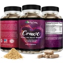 Crave – Women’s Desire Booster mit Maca, Ashwagandha & L-Theanine – Natural Energy, Mood & Hormon Balance Unterstützung – 60 Vegan Capsules
