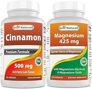 Best Naturals Cinnamon 500 mg & Magnesium Glycinat 425 mg