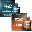 Frog Fuel Power Regular Protein & Ultra Pre Workout Shot Bundle, 1500mg Beta Alanine, 15g Protein Nano-Hydrolyzed Gras Fed Collagen, Pre & Post Workout, 1.2 oz Packets, 48 Pack