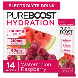 Pureboost Sugar-Free Electrolyte Hydration Packets, Watermelon 14ct