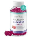 Sugar Free Magnesium Gummies for Kids - Chewable Kids Magnesium Supplement, Calm & Sleep Support, Anti-Stress, Bone Health, Muscle Relaxation, Non-GMO Gluten-Free, Natural Great Taste 90 Vegan Gummies